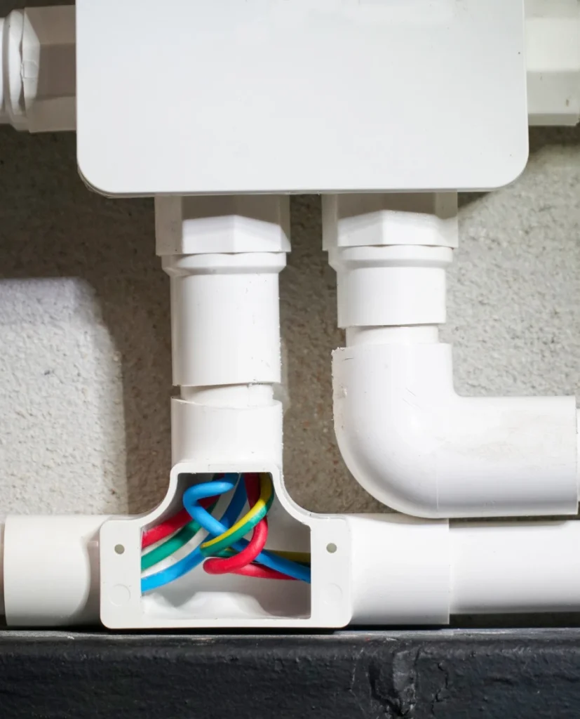 Conduit and ladder tray installation